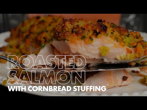 Chef Duran’s Thanksgiving Special | MOWI Roasted Salmon with Cornbread Stuffing Recipe 🍁🐟