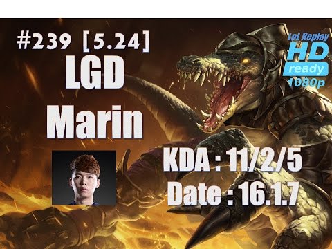 16.1.7 LPL LGD Marin Top Lane Renekton(vs Fiora) Hardcarry[1080p]#239