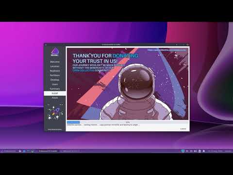Visiting EndeavourOS  build of 2021.08.27 - online installation - PLASMA