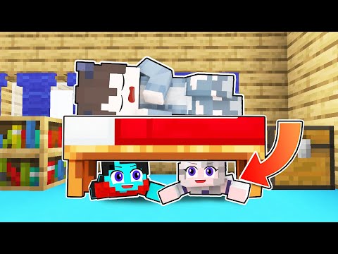 WE Spent 24 HOURS in Azen's House - Minecraft!