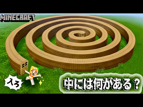 キケン⚠️? ぐるぐる建物に入った結果は..？マイクラの変なドア(#ぴこみんず)二択クイズにチャレンジ！