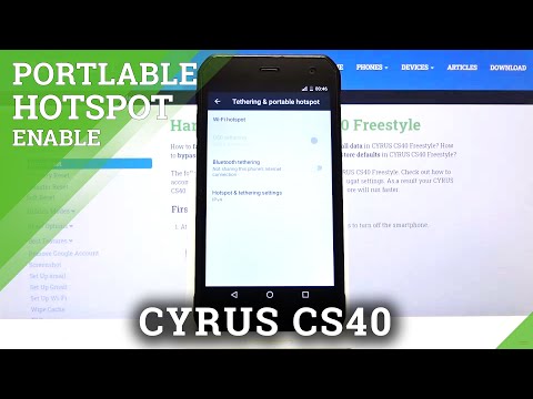 How to Activate Portable Hotspot in CYRUS CS40 – Share Wi-Fi