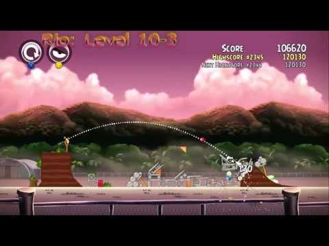 Angry Birds Trilogy - Rio Episode 5: Level's 10-1 through 10-15, You are Elvis Achievement Guide(HD)