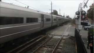 preview picture of video 'Some Rush Hour LIRR Action at New Hyde Park'