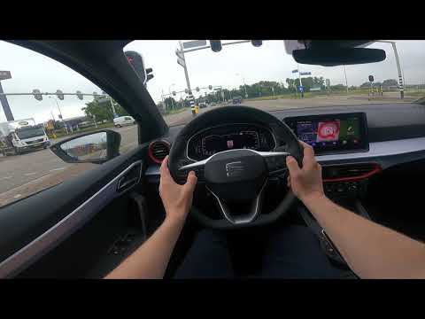 Seat NEW Ibiza FR 2022 | 4K POV Test Drive | 70kW | 95hp manual |  FR | Detail inside