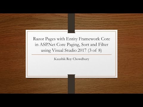 ASP Net Core MVC with EF Core for Paging Sort Filtering in Visual Studio 2017 using LINQ 3 of 8
