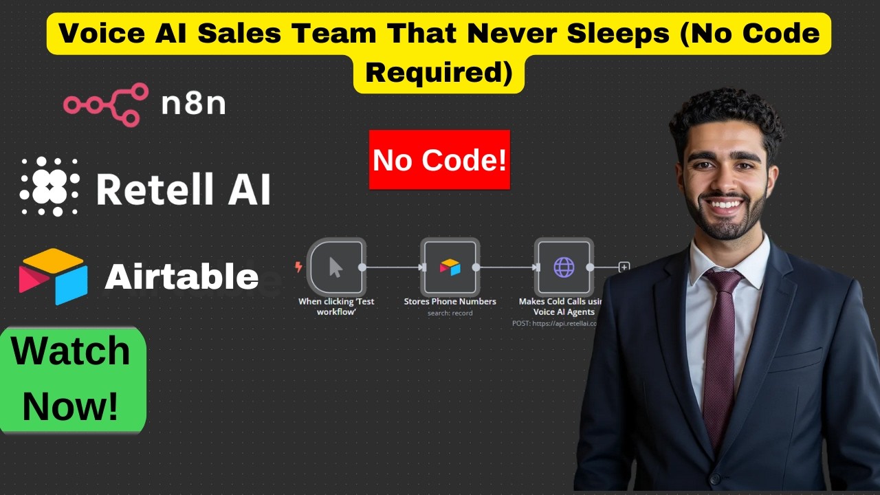 This Voice AI Agent That Makes Cold Calls While I Sleep (RetellAI + Airtable + n8n)