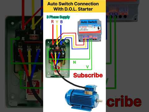 How to Auto Switch Connection With DOL Starter | Auto Switch | Motor Protective device | Shorts