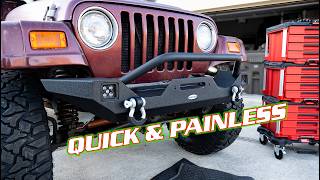 12,000-lb Hooke Road Jeep Wrangler YJ TJ Front Bumper