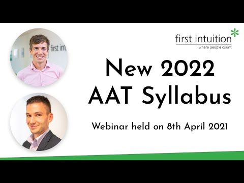 New Quals 2022 AAT Syllabus Changes Explained - Webinar held on 8th April 2021