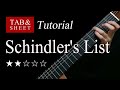 Schindler's List - Fingerstyle Lesson + TAB
