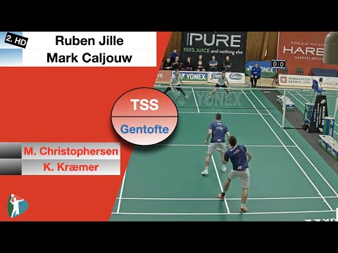 Badminton HD | Ruben Jille/ Mark Caljouw - K.Kræmer/ M. Christophersen | Ligaen|TSS - Gentofte| 2020