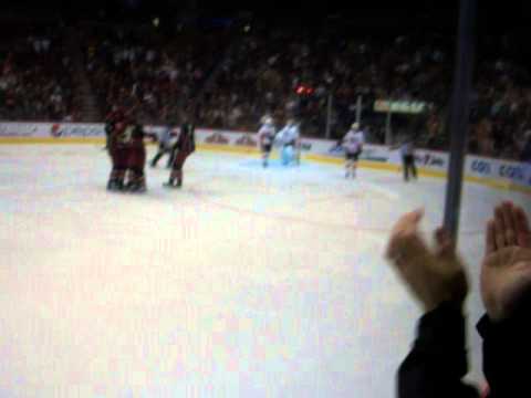 Radim Vrbata Power Play Goal vs Flames LIVE 10-22-13