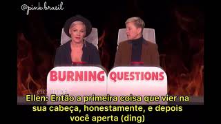 P!nk respondendo as Perguntas Ardentes da Ellen | Legendado