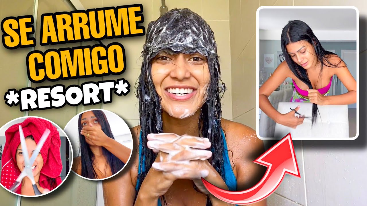 CORTEI O CABELO SOZINHA! *SE ARRUME COMIGO!* 😱✨😳