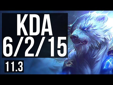 VOLIBEAR vs GNAR (TOP) | 6/2/15, 600+ games, 1.0M mastery | KR Diamond | v11.3