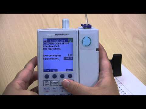 Sigma Spectrum Pump Set Up for IV Alteplase
