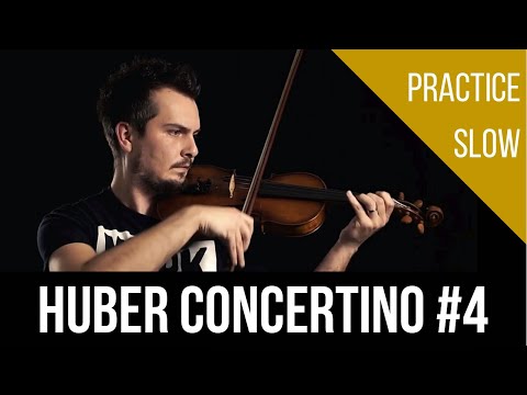 Adolf Huber Concertino in G Major No. 4, Op. 8 | SLOW PRACTICE