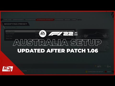 F1 22 Updated Australia Setup - Patch 1.06