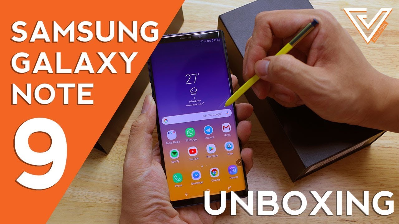 Unboxing The Samsung Galaxy Note 9