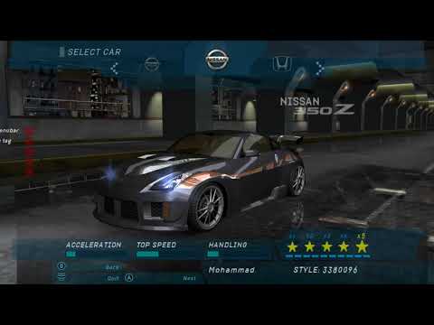 NFS Underground - All Cars (+Bonus Cars) 1080p60