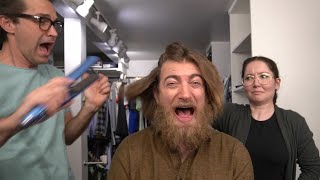 Link Straightens Rhett's Hair