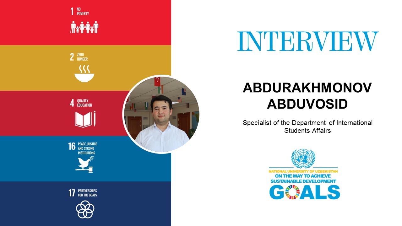 Abdurakhmonov Abduvosid - International Student Engagement for Sustainability | SDGs