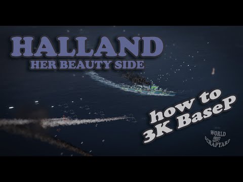 HOW TO HALLAND | Commander Skills | 3K Base EP | 170K DMG | 4 Kills | World Of Warships