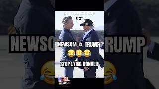 NEWSOM vs TRUMP’S TALL TALES 😂 #shorts #trump #donaldtrump #gavinnewsom #funny