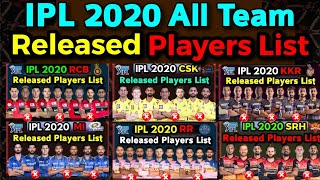 IPL 2020 - All Teams Confirmed Released Players | SRH, KKR, CSK, MI, RCB, DC Released Players 2020