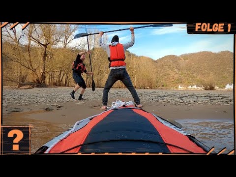 Kajak fahren auf dem Rhein im Mittelrheintal (Folge 1)