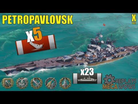 Petropavlovsk  234k damage 23 Citadel 5kills | World of Warships Gameplay