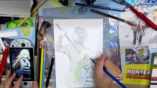 【アナログ】殺戮の天使描いてみた【レイチェル＆ザック】