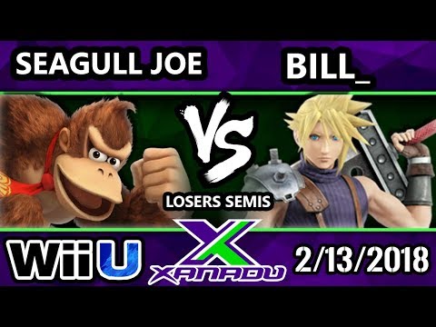 S@X 241 Smash 4 - Seagull Joe (Donkey Kong) Vs. Bill_ (Cloud) - SSB4 Losers Semis - Smash Wii U