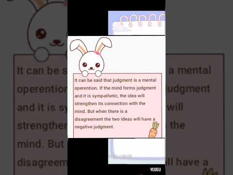 Judgment And Proposition