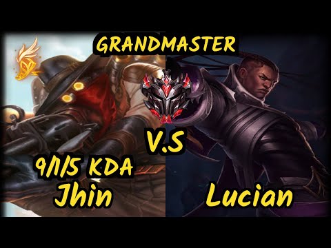 Rikara (JHIN) vs LUCIAN - 9/1/5 KDA BOTTOM ADC GAMEPLAY - NA Ranked GRANDMASTER v9.6