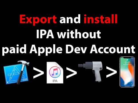 Export IPA without a paid Apple Dev Account and install it with Impactor [2019]