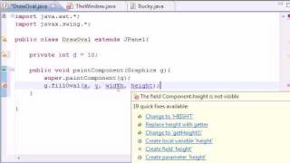 Intermediate Java Tutorial - 23 - Drawing an Oval with Slider
