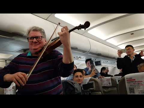 Micho Dimitrov-Violin plays "Sevdana" by Georgi Zlatev-Cherkin on Chinese Airplane