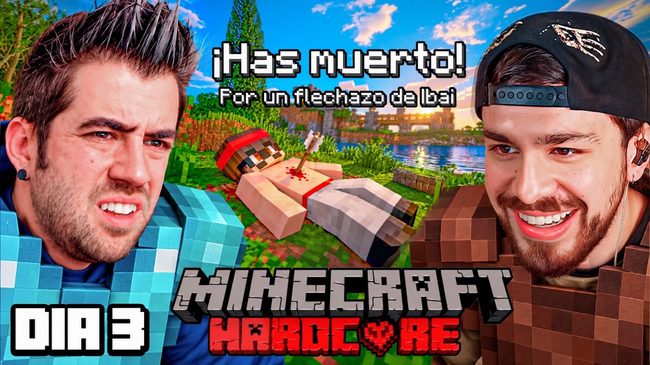 MEJORES AMIGOS JUEGA MINECRAFT HARDCORE 😂❤️