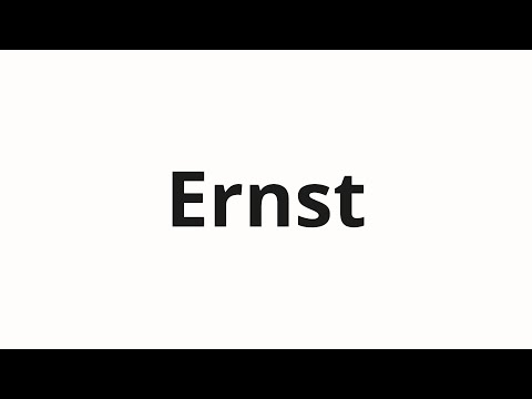 How to pronounce Ernst | Эрнст (Ernst in Russian)