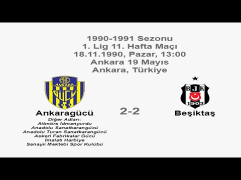 Ankaragücü 2-2 Beşiktaş [HD] 18.11.1990 - 1990-1991 Turkish 1st League Matchday 11 (Ver. 2)