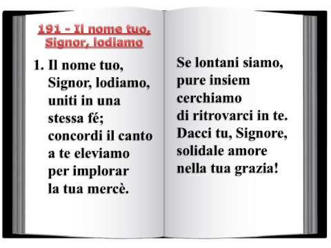 191 Il nome tuo, Signor, lodiamo - Innario Chiesa Cristiana Avventista del Settimo Giorno 2014
