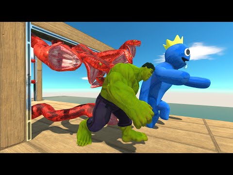 ( Snake Door ) Marvel VS Rainbow Friends - Animal Revolt Battle Simulator