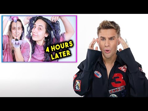 Hairdresser Reacts To People Ruining Their Hair With Purple Shampoo