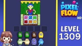 Pixel Flow Level 1309 Solution Walkthrough