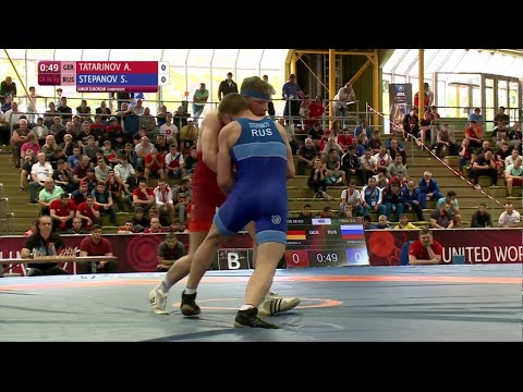 BRONZE GR - 66 kg: S. STEPANOV (RUS) df. A. TATARINOV (GER) by TF, 8-0