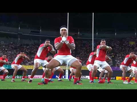 Tonga perform fierce Sipi tau at Rugby World Cup 2019