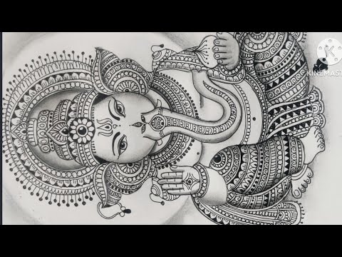 How to draw a beautiful mandala art of lord Ganesha/Ganpati Bappa/Mandala art of lord Ganesha