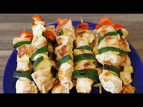 Espetinhos de Frango na frigideira